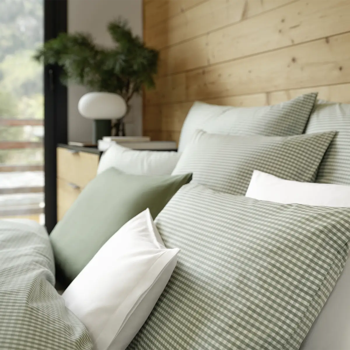 Schlossberg Bettwäsche Andrin Vert Kissen