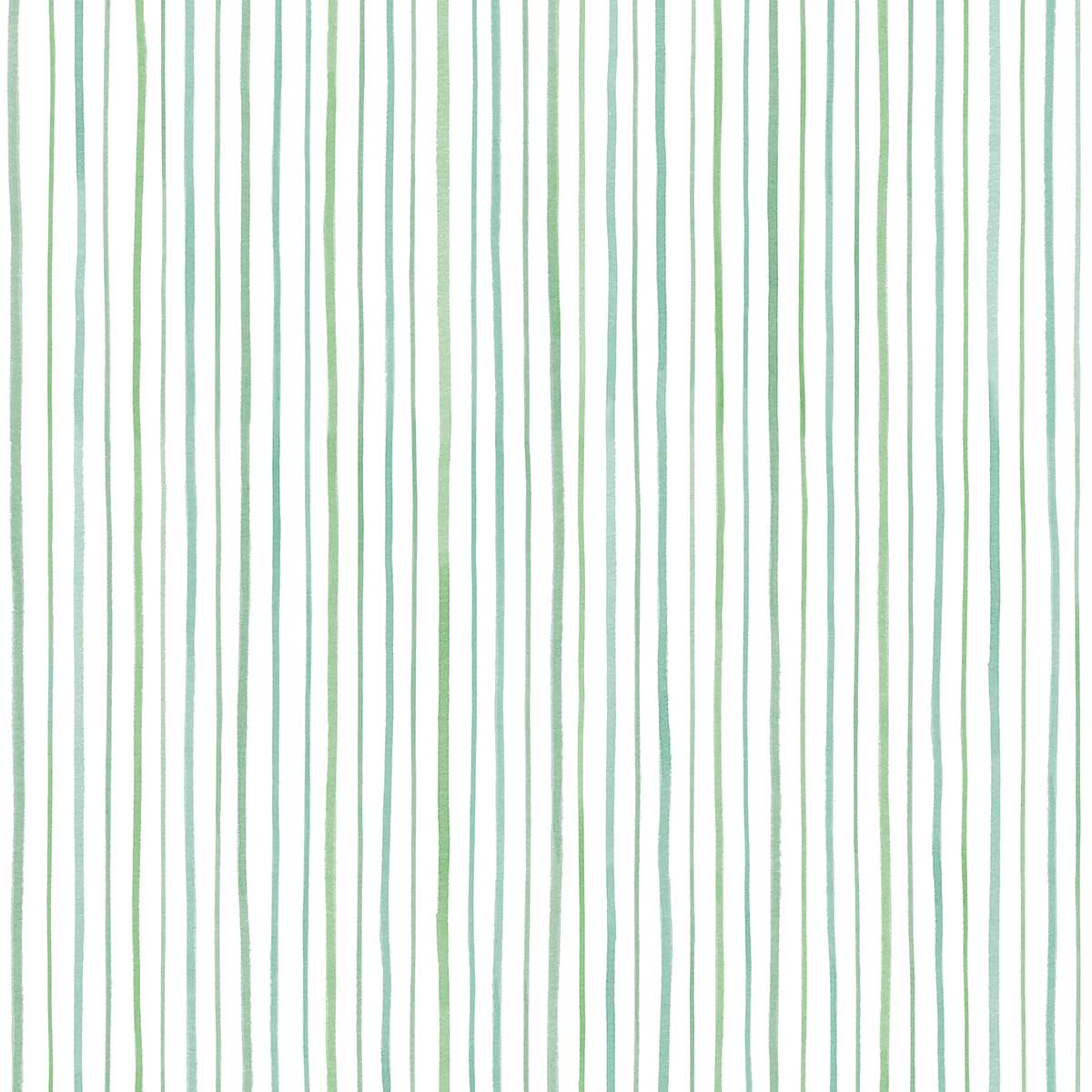 Detail der Bettwäsche April gestreift Nahaufnahme der Bettwäsche April mit grünen und weissen Streifenmuster.